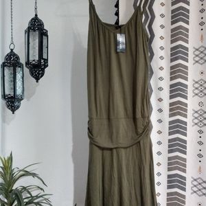 Lascana for Venus Olive Green Adjustable Tank Dress, Women's Size 8, NWT